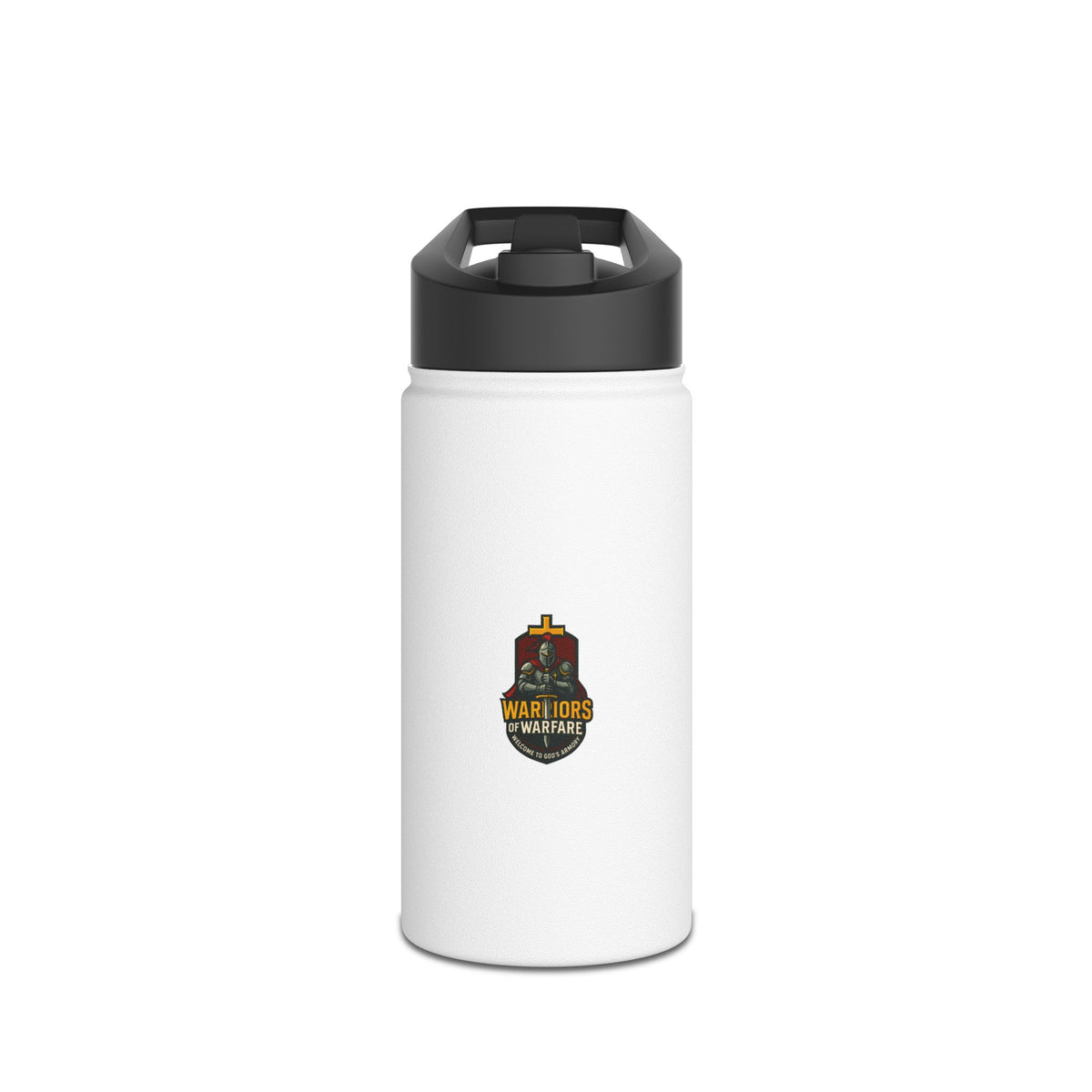 Warriors Football Stainless Steel Water Bottle — Team Logo Sports Bottle