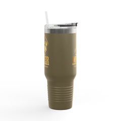 Mover 40oz Insulated Travel Mug — Gold Crown Logo, Large Stainless Steel Tumbler for Commuters